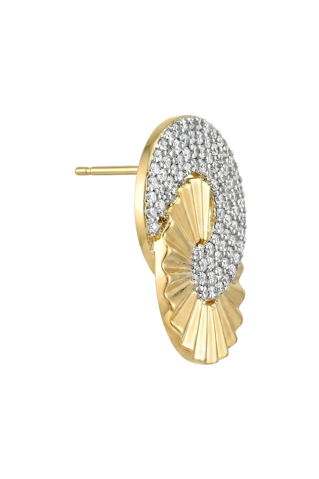 14K Altın Kaplama İki Dokulu Burgu Küpe 4