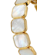 14K Altın Kaplama Kare Sedefli Modern Geometrik Bileklik 2