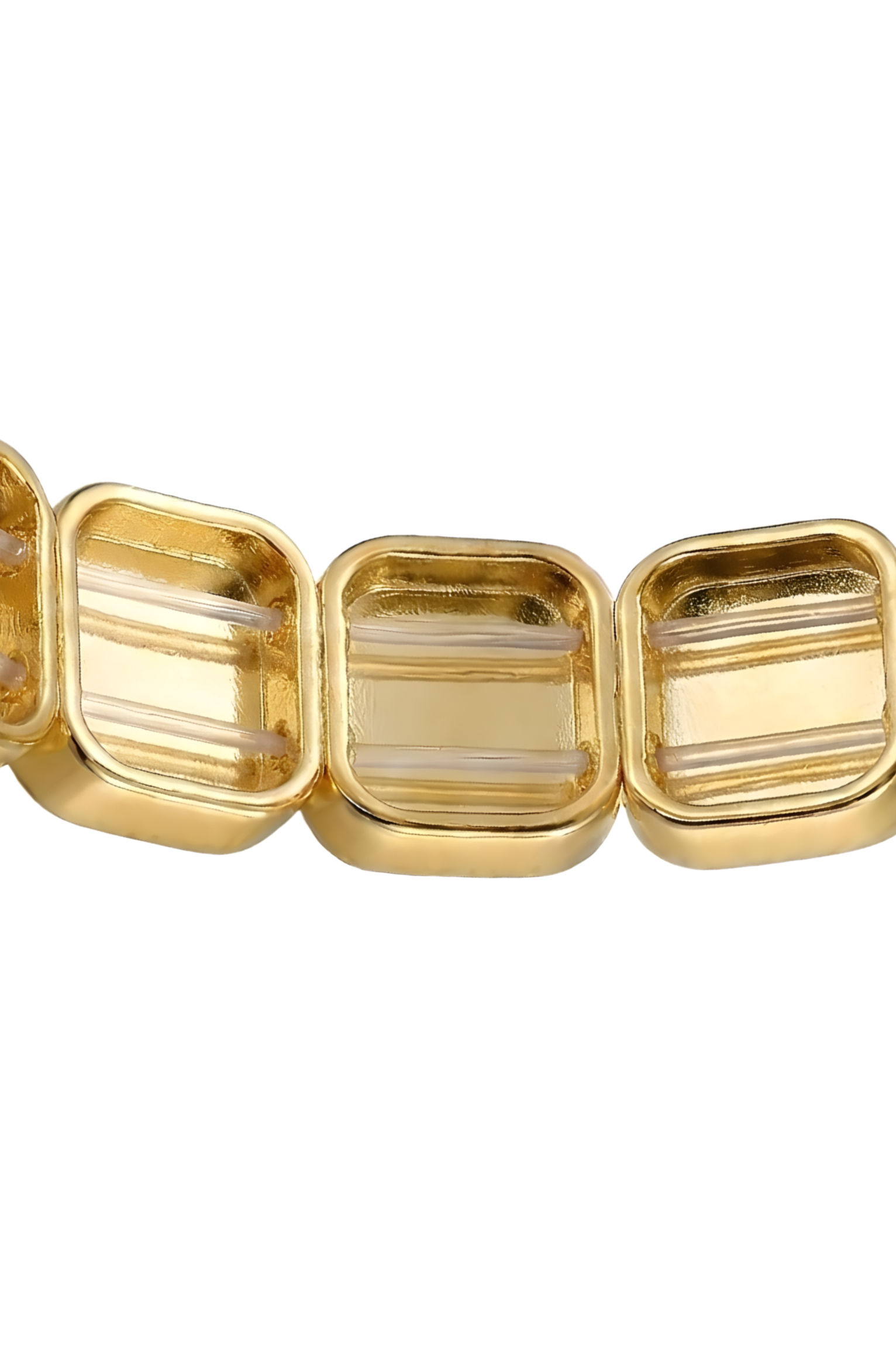 14K Altın Kaplama Kare Sedefli Modern Geometrik Bileklik 3