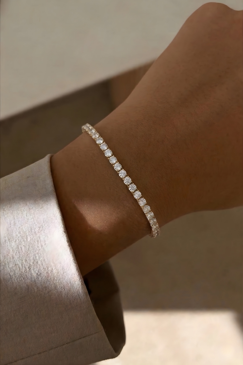 14K Altın Kaplama Klipsli Klasik Su Yolu Bileklik 4