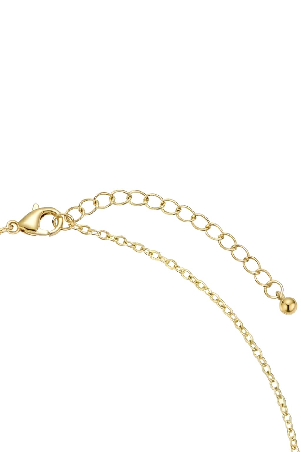 14K Altın Kaplama Zirkon Taşlı ve Gold Kare Sıralı Sallantılı Kolye 4