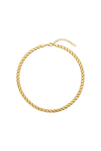 316L Çelik Gold Kalın Yassı Ezme Zincir Kolye 1