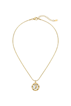 316L Çelik Gold Sedefli Hilal Kolye 1