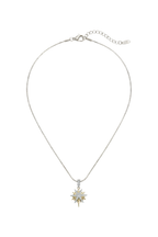 316L Çelik Gümüş Zincirli Gold Detaylı Kuzey Yıldızı Kolye 1